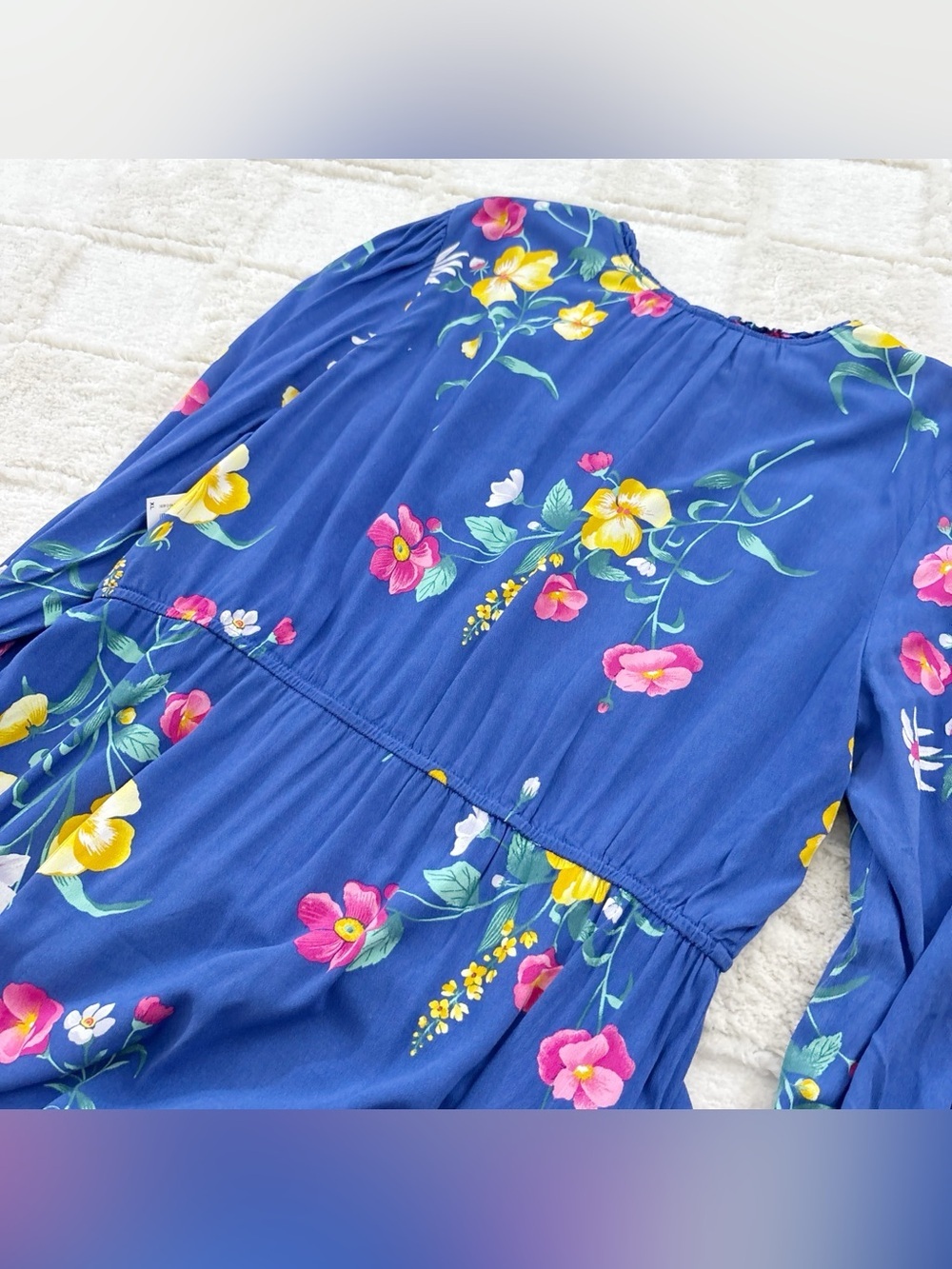NWT Old Navy Floral Waist Defined Ruffle Trim Dress XL - Picture 9 of 14